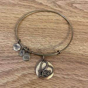 Alex and Ani Love Gold Bangle